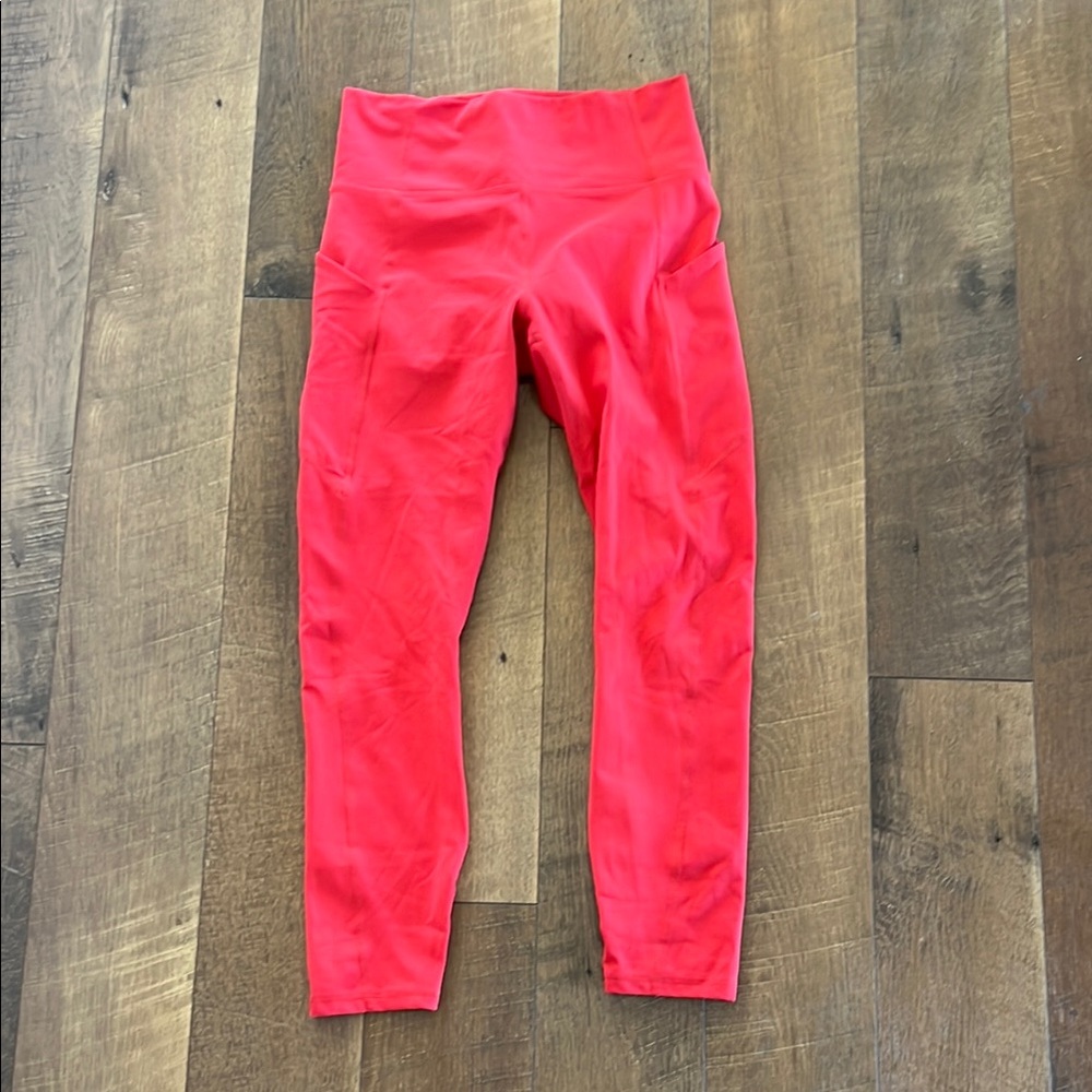 Pure Luxe Fabletics Red High-Waist Leggings